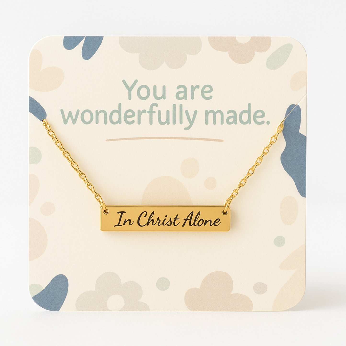 Gold Christian Jewelry for women Silver bar necklace pastors wife gift for church secretary