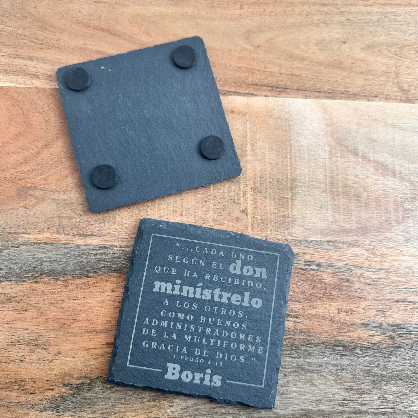 Spanish Ministry appreciation gift volunteer thank you gift for spanish-speaking church keepsake gift personalized scripture slate coaster