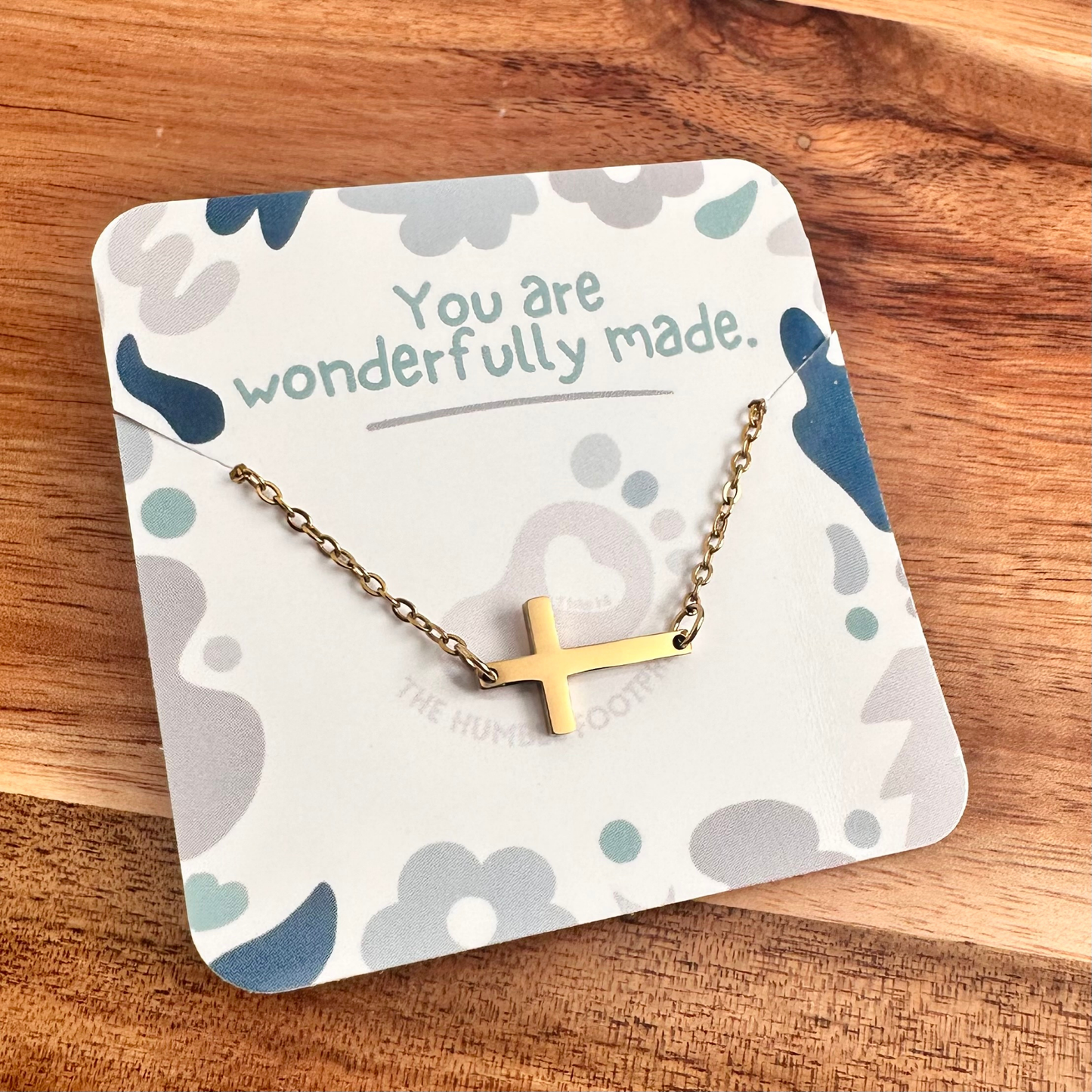 Gold cross necklace silver