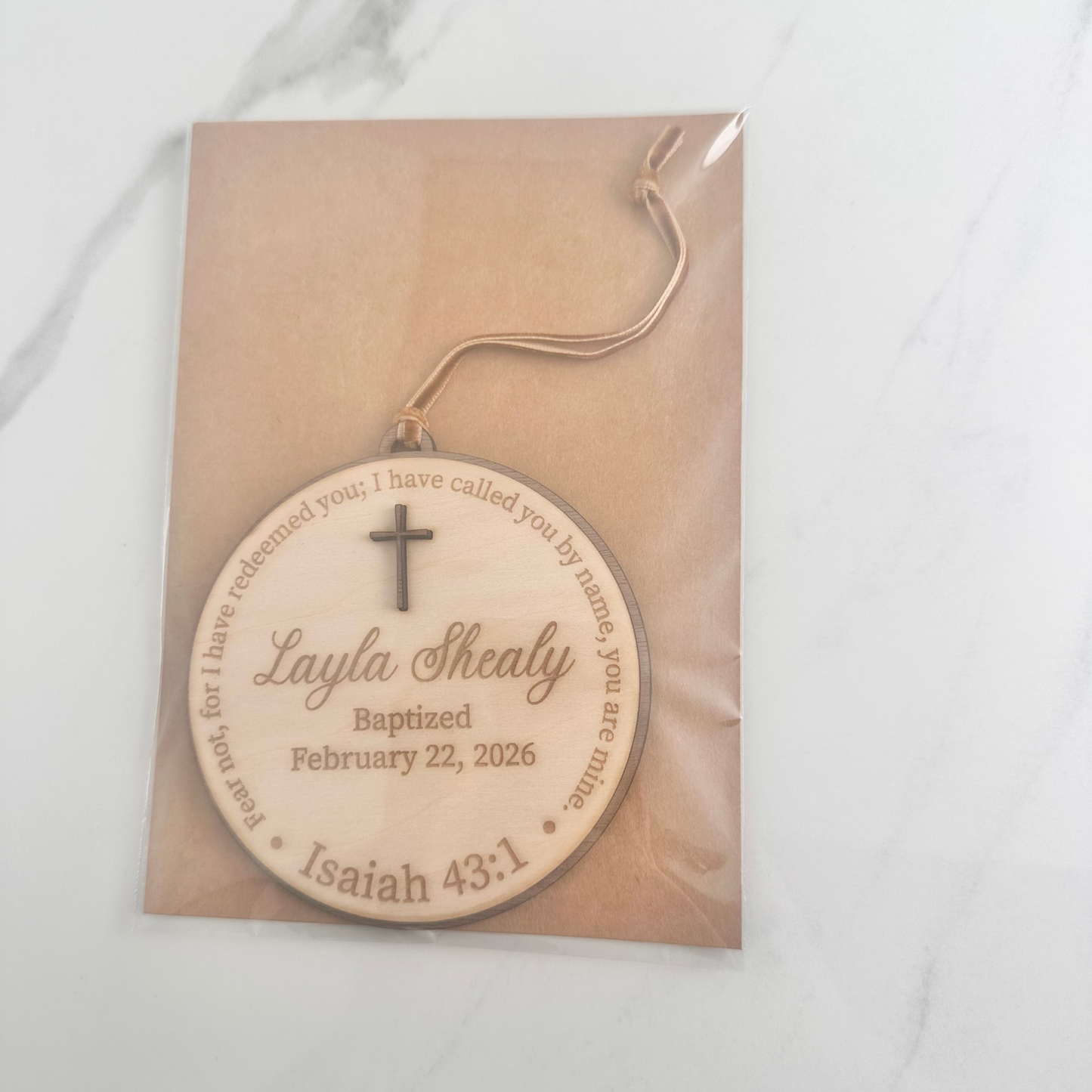 personalized baptism ornament for baby baptism keepsake for christening gift for baptism custom wooden name ornament infant baptism gift
